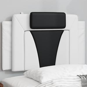 VidaXL Hoofdbordkussen 80 cm kunstleer wit en zwart