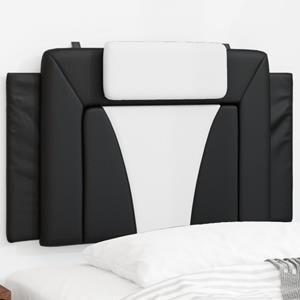 VidaXL Hoofdbordkussen 90 cm kunstleer zwart en wit