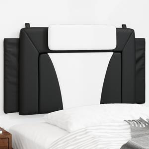 VidaXL Hoofdbordkussen 100 cm kunstleer zwart en wit