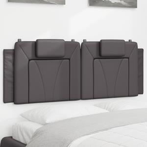 VidaXL Hoofdbordkussen 120 cm kunstleer grijs