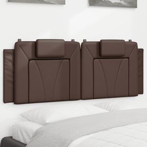 VidaXL Hoofdbordkussen 140 cm kunstleer bruin