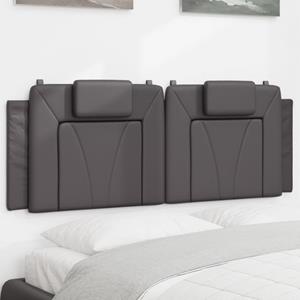 VidaXL Hoofdbordkussen 140 cm kunstleer grijs