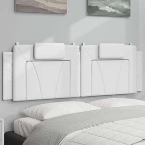 VidaXL Hoofdbordkussen 160 cm kunstleer wit