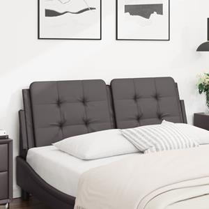 VidaXL Hoofdbordkussen 120 cm kunstleer grijs