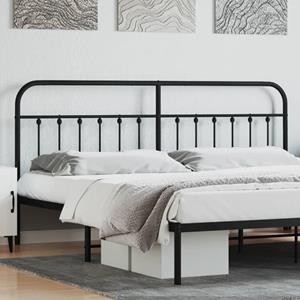 VidaXL Hoofdbord metaal zwart 193 cm