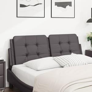 VidaXL Hoofdbordkussen 140 cm kunstleer grijs