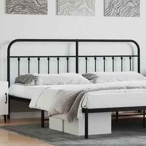 VidaXL Hoofdbord metaal zwart 200 cm