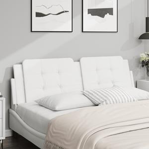 VidaXL Hoofdbordkussen 160 cm kunstleer wit