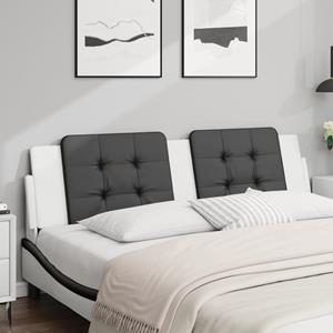 VidaXL Hoofdbordkussen 180 cm kunstleer zwart en wit