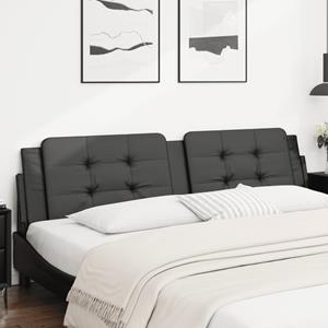 VidaXL Hoofdbordkussen 200 cm kunstleer zwart