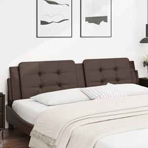 VidaXL Hoofdbordkussen 200 cm kunstleer bruin