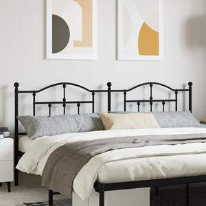 VidaXL Hoofdbord 200 cm metaal zwart