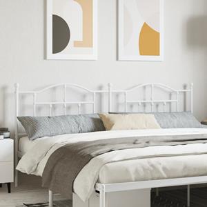 VidaXL Hoofdbord 200 cm metaal wit