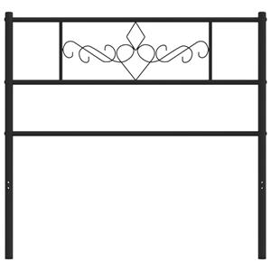 vidaXL Hoofdbord 90 cm metaal zwart