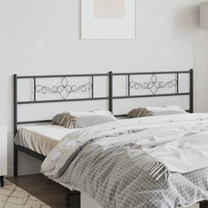 VidaXL Hoofdbord 200 cm metaal zwart