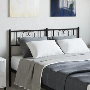 VidaXL Hoofdbord 120 cm metaal zwart