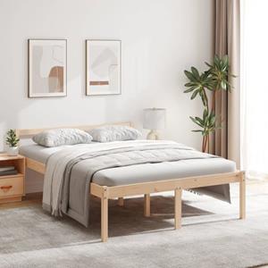 vidaXL Seniorenbed massief grenenhout 140x190 cm