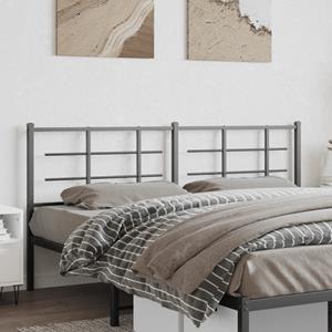 VidaXL Hoofdbord 193 cm metaal zwart