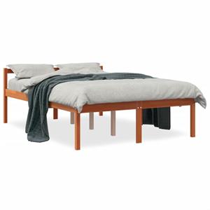 VidaXL Seniorenbed massief grenenhout wasbruin 120x190 cm