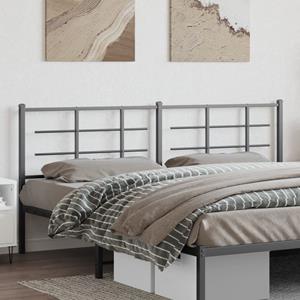 VidaXL Hoofdbord 200 cm metaal zwart