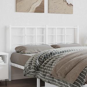 VidaXL Hoofdbord 140 cm metaal wit