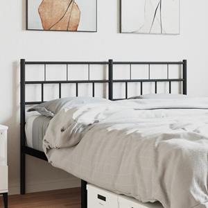 VidaXL Hoofdbord 120 cm metaal zwart