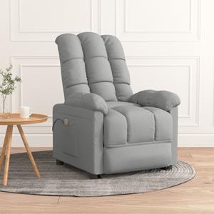 VidaXL Massagestoel stof lichtgrijs
