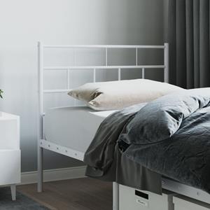 VidaXL Hoofdbord 107 cm metaal wit