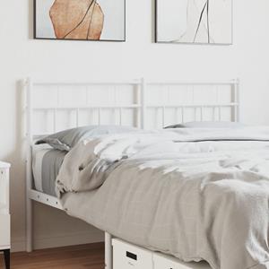VidaXL Hoofdbord 120 cm metaal wit
