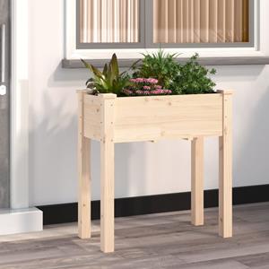 VidaXL Plantenbak met voering 71x37x76 cm massief vurenhout