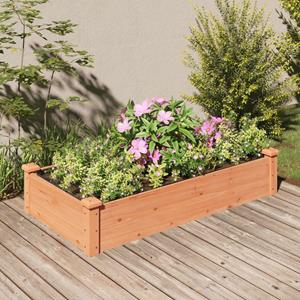 VidaXL Plantenbak verhoogd met voering 120x60x25 cm vurenhout bruin