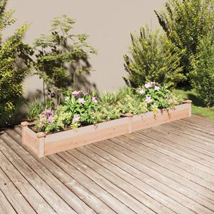 VidaXL Plantenbak verhoogd met voering 240x45x25 cm massief vurenhout
