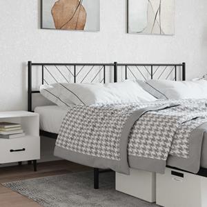 VidaXL Hoofdbord 180 cm metaal zwart