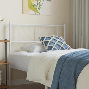 VidaXL Hoofdbord 90 cm metaal wit