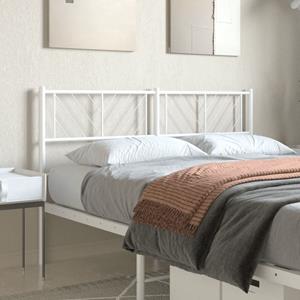 VidaXL Hoofdbord 120 cm metaal wit