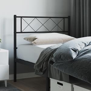 VidaXL Hoofdbord 100 cm metaal zwart
