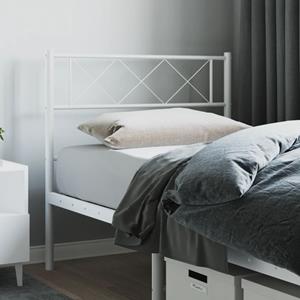 VidaXL Hoofdbord 75 cm metaal wit