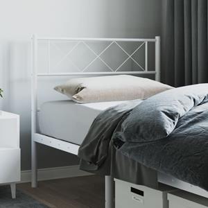 VidaXL Hoofdbord 90 cm metaal wit