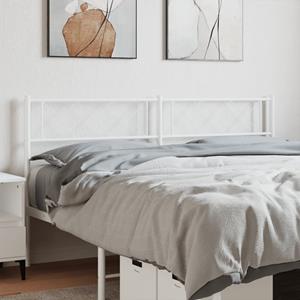 VidaXL Hoofdbord 120 cm metaal wit