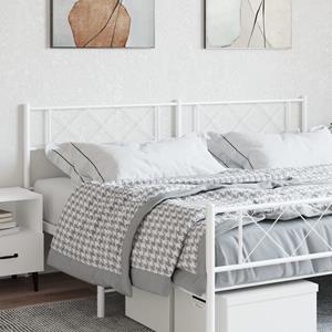 VidaXL Hoofdbord 160 cm metaal wit
