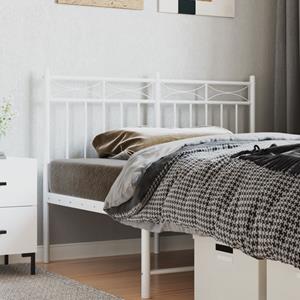 VidaXL Hoofdbord 120 cm metaal wit