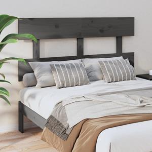 VidaXL Hoofdbord 138x3x81 cm massief grenenhout grijs
