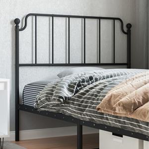 VidaXL Hoofdbord 107 cm metaal zwart