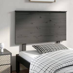 VidaXL Hoofdbord 104x6x82,5 cm massief grenenhout grijs