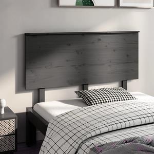 VidaXL Hoofdbord 124x6x82,5 cm massief grenenhout grijs