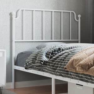 VidaXL Hoofdbord 100 cm metaal wit