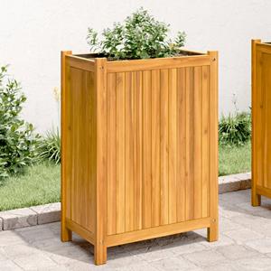 VidaXL Plantenbak met voering 31x31x75 cm massief acaciahout