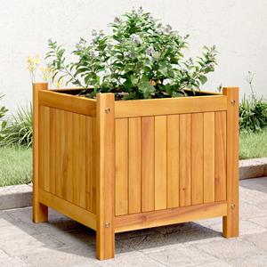 VidaXL Plantenbak met voering 42x42x40 cm massief acaciahout
