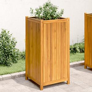 VidaXL Plantenbak met voering 50x50x100 cm massief acaciahout