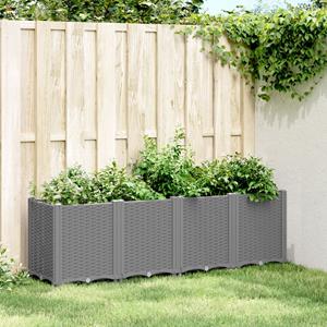 VidaXL Plantenbak 160x40x53 cm polypropeen lichtgrijs